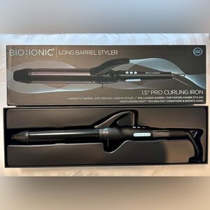 Bio Ionic 1.5” Long Barrel Styler Curling Iron NIB